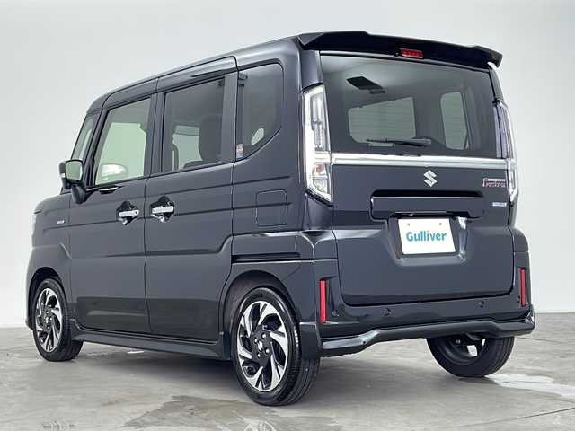 スズキ スペーシア カスタム HYBRID XS 鹿児島県 2024(令6)年 0.5万km ブルーイッシュブラックパール3 スズキセーフティセンス/純正ディスプレィオーディオ/ナビ Bluetooth Apple CarPlay Android AUTO/フルセグTV/全方位カメラ/両側電動スライドドア/レーダークルーズコントロール/ハーフレザーシート/前席シートヒーター /LEDヘッドライト/フォグライト /オートライトコントロール/革巻きステアリング/ステアリングヒーター/純正15インチアルミホイール/純正フロアマット/スマートキー/エンジンプッシュスタート/保証書