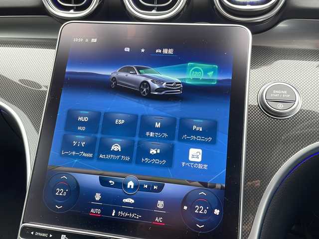 メルセデス・ベンツ Ｍ・ベンツ Ｃ２００ 4マチック AVG AMGライン 東京都 2022(令4)年 1.1万km オブシディアンブラック 新車時保証書　整備記録簿/取扱説明書　/アクティブブレーキアシスト/アクティブディスタンスアシストディストロニック/アクティブブラインドウスポット/アクティブレーンキーピングアシスト/アクティブパーキングアシスト/アイドリングストップ/純正ナビ/フルセグTV/BT/USB/AppleCarPlay/360度カメラ　ETC【2.0】/純正ドライブレコーダー【前後】/ヘッドアップディスプレイ/置くだけ充電/ハーフレザーシート/シートヒーター/フロントメモリー付パワーシート/スマートキー×2/LEDヘッドライト/オートライト/パドルシフト付皮巻きハンドル/AMG18インチアルミ