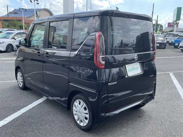 日産 ルークス X 長崎県 2021(令3)年 6.4万km ブラック アラウンドビューモニター/両側パワースライドドア/社外メモリナビ/（DVD・BT・SD・CD・SD)/エマージェンシーブレーキ/ステアスイッチ/ETC/オートライト/レーンキープアシスト/スマートキー/クリアランスソナー/アイドリングストップ/スマートキー/スペアキー