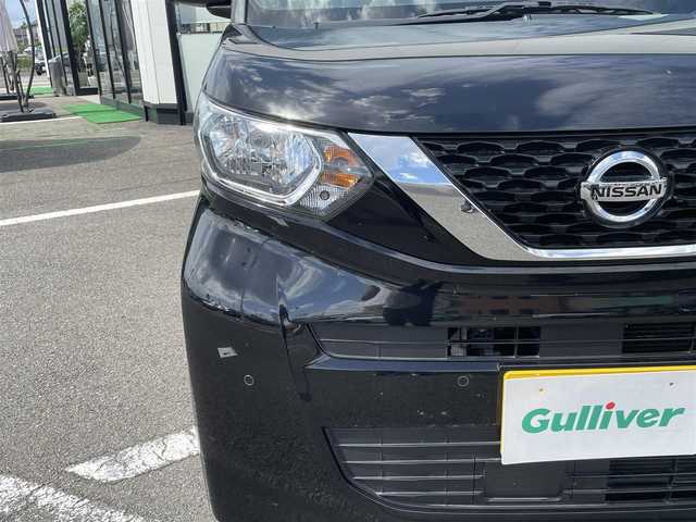 日産 ルークス X 長崎県 2021(令3)年 6.4万km ブラック アラウンドビューモニター/両側パワースライドドア/社外メモリナビ/（DVD・BT・SD・CD・SD)/エマージェンシーブレーキ/ステアスイッチ/ETC/オートライト/レーンキープアシスト/スマートキー/クリアランスソナー/アイドリングストップ/スマートキー/スペアキー