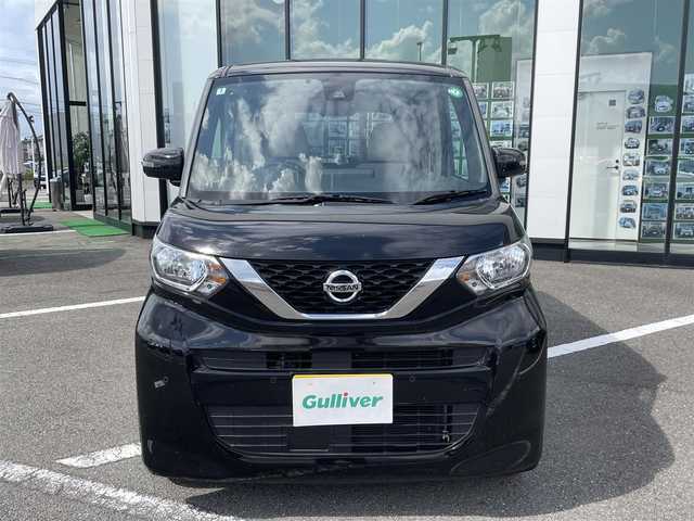日産 ルークス X 長崎県 2021(令3)年 6.4万km ブラック アラウンドビューモニター/両側パワースライドドア/社外メモリナビ/（DVD・BT・SD・CD・SD)/エマージェンシーブレーキ/ステアスイッチ/ETC/オートライト/レーンキープアシスト/スマートキー/クリアランスソナー/アイドリングストップ/スマートキー/スペアキー