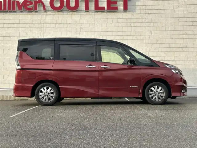 日産 セレナ e－パワー ハイウェイスター V 富山県 2018(平30)年 7.8万km マルーンレッド 2トーン 純正９型ナビ/フルセグＴＶ／Ｂｌｕｅｔｏｏｔｈ/フリップダウンモニター/アラウンドビューモニター/デジタルインナーミラー/ステアリングヒーター/プロパイロット/両側電動スライドドア/ＬＥＤヘッドライト/レーンキープアシスト/ドライブレコーダー/電動パーキング/オートホールド/スペアキー1本/保証書有り
