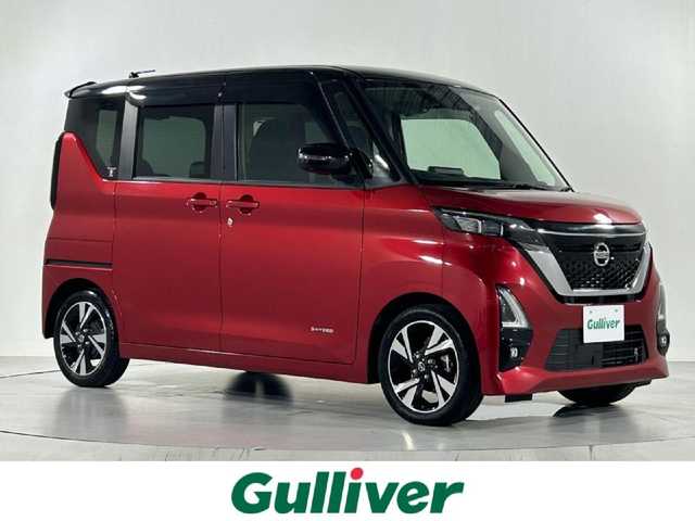 日産 ルークス HWS Gターボ プロパイロットED 佐賀県 2020(令2)年 5.2万km スパークリングレッド/ブラック 純正9型ナビ/ＡＭ/ＦＭ/CD/DVD/Bluetooth/フルセグTV/全方位カメラ/プロパイロット/純正ドライブレコーダー/衝突被害軽減システム/レーンアシスト/コーナーセンサー/ETC/LEDヘッドライト/フォグランプ/オートエアコン/盗難防止装置/横滑り防止装置/車線逸脱警報/オートライト/スマートキー/プッシュスタート/純正フロアマット/純正15インチアルミホイール	/ステアリングスイッチ/電動格納ミラー/ドアバイザー