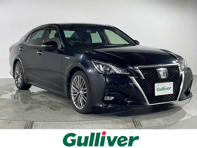 トヨタ クラウン ハイブリッド アスリートS J－フロンティア 福岡県 2016(平28)年 7.1万km プレシャスブラックパール 純正ナビ（フルセグTV/DVD/CD/BT）バックモニター衝突軽減ブレーキレーダークルコンオートLEDヘッドライトドラレコハーフレザーシートシートヒーターパワーシートETCスマートキープッシュスタート