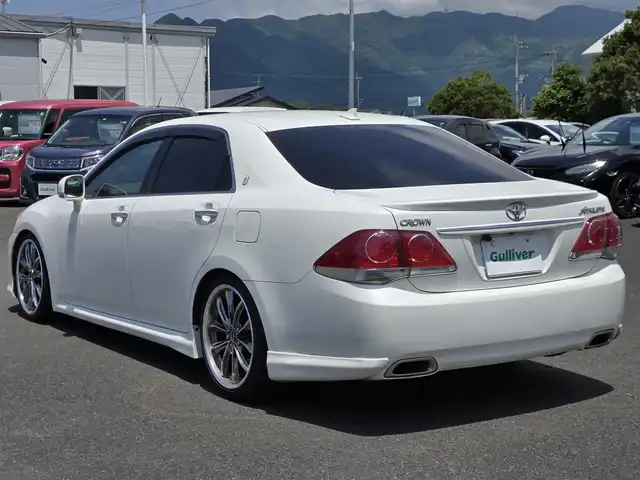 トヨタ クラウン アスリート 鹿児島県 2011(平23)年 7.2万km ホワイトパールクリスタルシャイン ＴＥＩＮダウンサス（Ｆｒｅｘ　Ａ）　/Ｗｅｄｓクランツェグラベン　/クルーズコントロール　/ビルトインＥＴＣ　/肩口シートスイッチ　/純正ＨＤＤナビ　/バックカメラ　/Ｄ＋Ｎ席パワーシート　/フルセグテレビ/プッシュスタート/スマートキー/横滑り防止装置/エアバッグ(W+サイド)/カーテンエアバッグ/社外アルミホイール(19インチ)