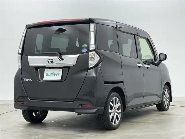トヨタ タンク カスタムG－T 岡山県 2019(令1)年 4.9万km ブラックマイカメタリック 純正9インチナビ　NSZT-Y68T/地デジ/Bluetooth/DVD/CD/SD/バックカメラ/ビルトインETC2.0/両側パワースライドドア/LEDヘッドライト/スマートアシスト/クルーズコントロール/前後ドライブレコーダー/プッシュスタート /スマートキー/オートハイビーム /オートライト/ターボ/純正フロアマット/純正15インチアルミホイール/フォグランプ