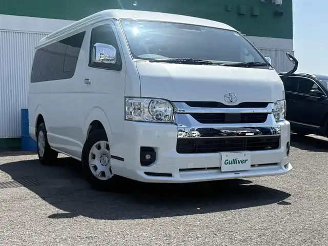 トヨタ ハイエース GL 徳島県 2023(令5)年 2.4万km ホワイトパールクリスタルシャイン モデリスタエアロ/純正ナビ【NSZT-W68T】/デジタルインナーミラー/衝突被害軽減システム/レーンキープアシスト/横滑り防止装置/オートマチックハイビーム/前後コーナーセンサー/ＥＴＣ/バックカメラ/ドライブレコーダー/プッシュスタート/スマートキー