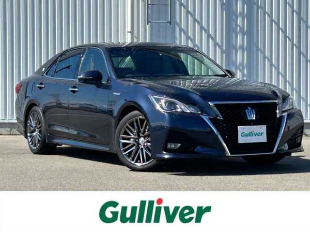 トヨタ クラウン ハイブリッド アスリートG 愛媛県 2016(平28)年 5.3万km ダークブルーマイカメタリック 【ジャパンカラーセレクションパッケージ:群青】/メーカーナビ・フルセグＴＶ　/サンルーフ　/茶レザーシート　/エアシート/シートヒーター/レーダークルーズコントロール/クリアランスソナー/ブラインドスポットモニター/ハンドルヒーター　/バックカメラ　/パワーシート（運転席メモリー付）/ドライブレコーダー　/純正ＥＴＣ２．０　/ＬＥＤオートライト　/ＢＳＭ/スマートキー2本/カードキー/保証書オットマン