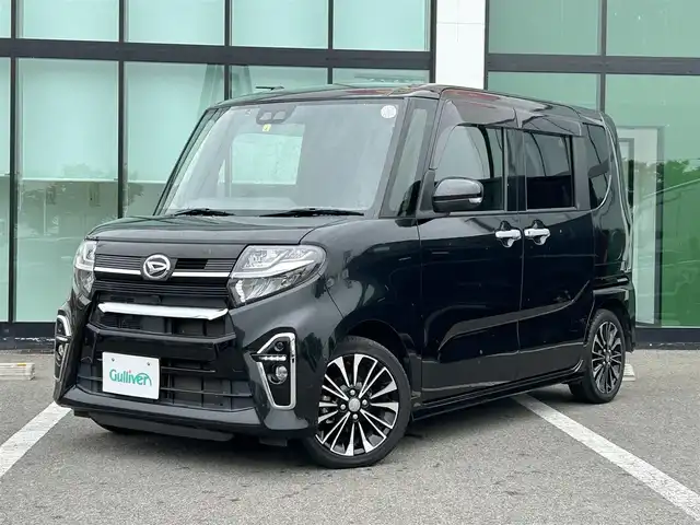 ダイハツ タント カスタム RS 和歌山県 2020(令2)年 6万km ブラックマイカメタリック 社外７インチナビ/純正フリップダウンモニター/フルセグTV/バックカメラ/（BT/CD/DVD)/衝突軽減ブレーキ/前後コーナーセンサー/レーンキープ/横滑り防止/両側パワースライドドア/ビルトインETC/後席サンシェード/純正ラバーマット/LEDヘッドライト/フォグランプ/オートライト/オートマチックハイビーム