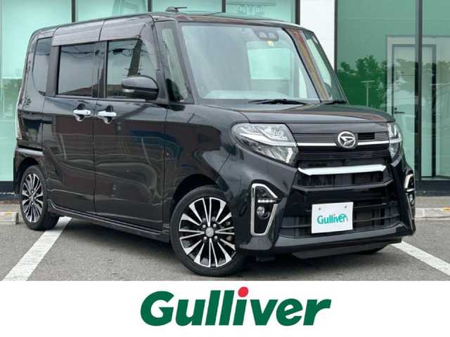 ダイハツ タント カスタム RS 和歌山県 2020(令2)年 6万km ブラックマイカメタリック 社外７インチナビ/純正フリップダウンモニター/フルセグTV/バックカメラ/（BT/CD/DVD)/衝突軽減ブレーキ/前後コーナーセンサー/レーンキープ/横滑り防止/両側パワースライドドア/ビルトインETC/後席サンシェード/純正ラバーマット/LEDヘッドライト/フォグランプ/オートライト/オートマチックハイビーム