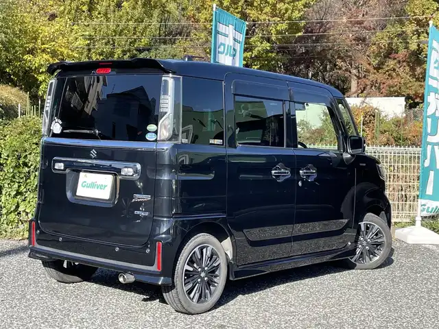 スズキ スペーシア カスタム HYBRID XS 埼玉県 2018(平30)年 8.5万km ブルーイッシュブラックパール3 社外ナビTV/バックカメラ/Fドラレコ/ビルトインETC/ハーフレザーシート/シートヒーター/両側パワースライドドア/天井サーキュレーター/LEDヘッドライト/リアクリアランスソナー/プッシュスタート/スマートキー/保証書付整備手帳/取扱説明書