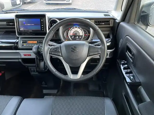 スズキ スペーシア カスタム HYBRID XS 埼玉県 2018(平30)年 8.5万km ブルーイッシュブラックパール3 社外ナビTV/バックカメラ/Fドラレコ/ビルトインETC/ハーフレザーシート/シートヒーター/両側パワースライドドア/天井サーキュレーター/LEDヘッドライト/リアクリアランスソナー/プッシュスタート/スマートキー/保証書付整備手帳/取扱説明書