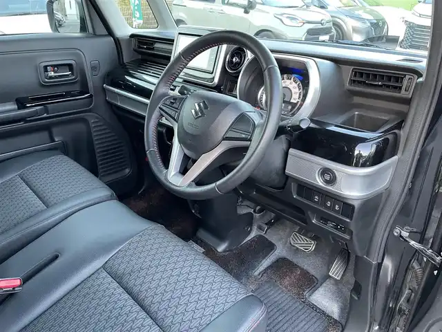 スズキ スペーシア カスタム HYBRID XS 埼玉県 2018(平30)年 8.5万km ブルーイッシュブラックパール3 社外ナビTV/バックカメラ/Fドラレコ/ビルトインETC/ハーフレザーシート/シートヒーター/両側パワースライドドア/天井サーキュレーター/LEDヘッドライト/リアクリアランスソナー/プッシュスタート/スマートキー/保証書付整備手帳/取扱説明書