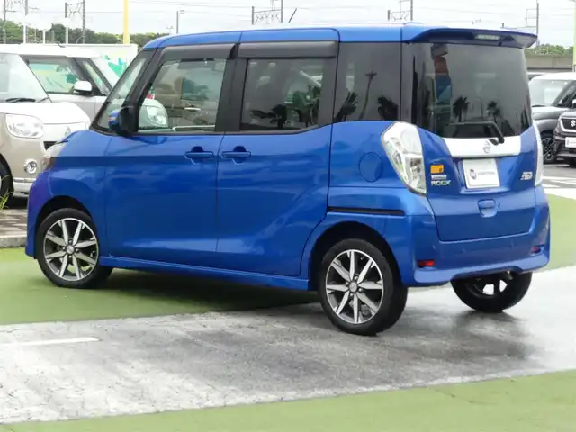 日産 デイズ ルークス HWS X Vセレクション 千葉県 2019(令1)年 4.4万km オーシャンブルーP エマージェンシーブレーキ/両側パワースライドドア/純正SDナビ/地デジTV/【DVD/CD再生機能　Bluetooth接続】/アラウンドビューモニター/ハーフレザーシート/ドライブレコーダー/革巻きステアリング/ステアリングスイッチ/ETC（2.0）/LEDヘッドライト/フォグライト/ウインカーミラー/コーナーセンサー/純正15インチアルミホイル/インテリジェントキー/所解中