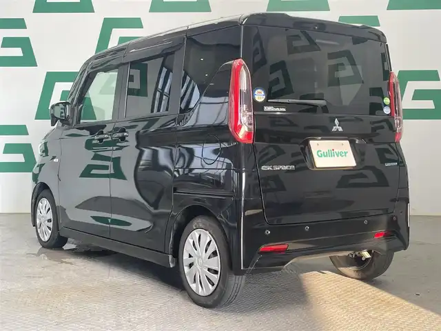三菱 ｅＫスペース G 鹿児島県 2020(令2)年 3.2万km アメジストブラック 禁煙車/社外ナビ/フルセグTV/ＤＶＤ再生機能/片側パワースライドドア/前席シートヒーター/アイドリングストップ/車線逸脱警報装置/衝突軽減ブレーキ/スマートキー/プッシュスタート/横滑り防止装置