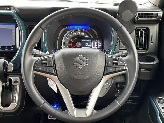 スズキ ハスラー HYBRID X ターボ 東京都 2020(令2)年 2.4万km デニムブルー ガンメタリック 2トーン 純正ナビ/全方位モニター/デュアルカメラブレーキサポート/車線逸脱警報機能/パーキングソナー/シートヒーター/アダプティブクルーズ/横滑り防止措置/アイドリングストップ/ＥＴＣ/ドライブレコーダー