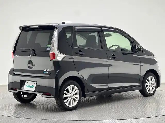 日産 デイズ ハイウェイスター Vセレ +Safty 兵庫県 2015(平27)年 7.5万km ブラック 社外SDナビ/フルセグ CD DVD BT MSV/アラウンドビューモニター/アイドリングストップ/純正14インチアルミホイール/HIDヘッドライト/フォグライト/スマートキー/スペアキー