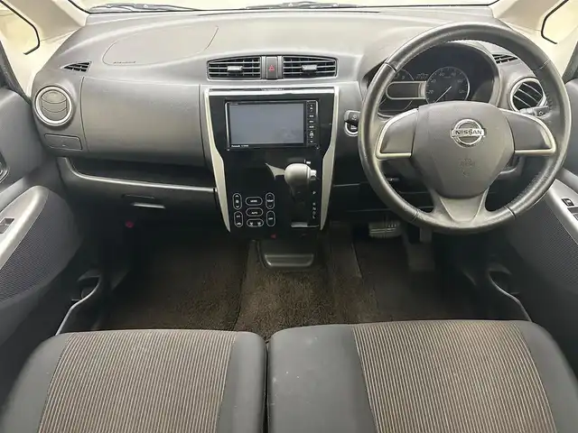 日産 デイズ ハイウェイスター Vセレ +Safty 兵庫県 2015(平27)年 7.5万km ブラック 社外SDナビ/フルセグ CD DVD BT MSV/アラウンドビューモニター/アイドリングストップ/純正14インチアルミホイール/HIDヘッドライト/フォグライト/スマートキー/スペアキー