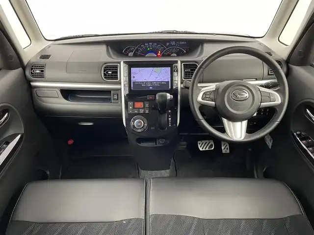 ダイハツ タント カスタム RS トップED SA Ⅲ 埼玉県 2018(平30)年 5.6万km ブラックマイカメタリック スマートアシスト/・衝突警報機能/・衝突回避支援ブレーキ/・車線逸脱警報/純正ナビ/(CD/DVD/BT/フルセグTV)/バックカメラ/両側パワースライドドア/合皮ハーフレザーシート/D席シートヒーター/LEDヘッドライト/オートライト/アイドリングストップ/プッシュスタート/スマートキー/ETC