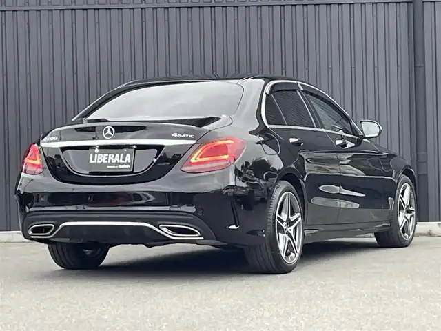 メルセデス・ベンツ Ｃ２００ 4マチック AVG AMGライン 福島県 2019(平31)年 3.6万km オブシディアンブラック 純正HDDナビ（BT/USB/SD）/フルセグTV/バックカメラ/ビルトインETC/前方ドライブレコーダー/黒レザーシート/前席メモリ付パワーシート/前席シートヒーター/レーダーセーフティーパッケージ/・アクティブディスタンスアシストディストロニック/・アクティブステアリングアシスト/・アクティブレーンチェンジングアシスト/・アクティブブレーキアシスト/・渋滞時緊急ブレーキ機能/・アクティブブラインドスポットアシスト/・アクティブレーンキーピングアシスト/パークトロニック/アクティブパーキングアシスト/純正AMG18AW/オートライト/オートハイビーム/純正LEDヘッドライト/ドアバイザー/保証書/取扱説明書/スペアキー