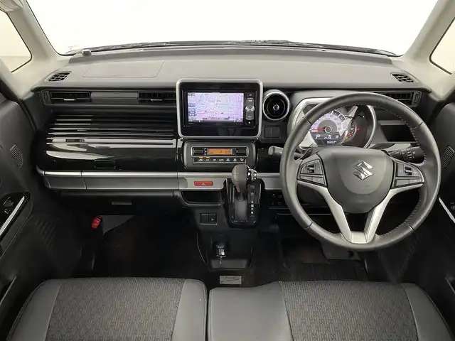スズキ スペーシア カスタム HYBRID XS ターボ 福岡県 2018(平30)年 9.7万km ピュアホワイトパール/ブラック2トーン 社外ナビ（ＢＴ，フルセグＴＶ）　/バックカメラ　/ＥＴＣ/前後ドラレコ　/クルーズコントロール　/コーナーセンサー　/衝突軽減ブレーキ　/レーンキープ　/パドルシフト　/両側電動スライドドア　/シートヒーター　/ＬＥＤ