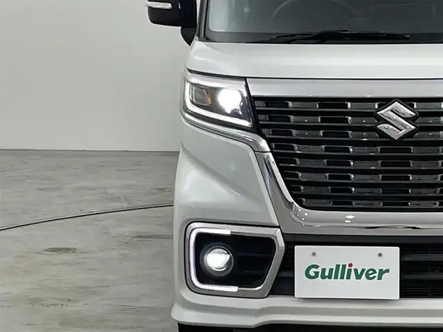 スズキ スペーシア カスタム HYBRID XS ターボ 福岡県 2018(平30)年 9.7万km ピュアホワイトパール/ブラック2トーン 社外ナビ（ＢＴ，フルセグＴＶ）　/バックカメラ　/ＥＴＣ/前後ドラレコ　/クルーズコントロール　/コーナーセンサー　/衝突軽減ブレーキ　/レーンキープ　/パドルシフト　/両側電動スライドドア　/シートヒーター　/ＬＥＤ