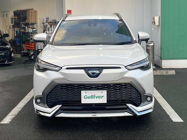 トヨタ カローラ クロス ハイブリッド Z 京都府 2022(令4)年 4.6万km パール モデリスタエアロ　純正ディスプレイオーディオ　バックカメラ　ＤＶＤ再生　レーダークルーズコントロール　レーンキープアシスト　シートヒーター　前後ドラレコ　社外デジタルインナーミラー　ＬＥＤヘッドライト