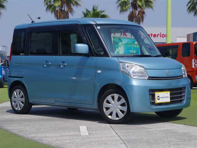 スズキ スペーシア X 千葉県 2013(平25)年 7.7万km フィズブルーパールメタリック 左パワースライドドア/右イージークローザードア/社外メモリーナビ/ワンセグTV/【CD再生機能】/ドライブレコーダー（前後撮影)/ETC/HIDヘッドライト/携帯リモコン