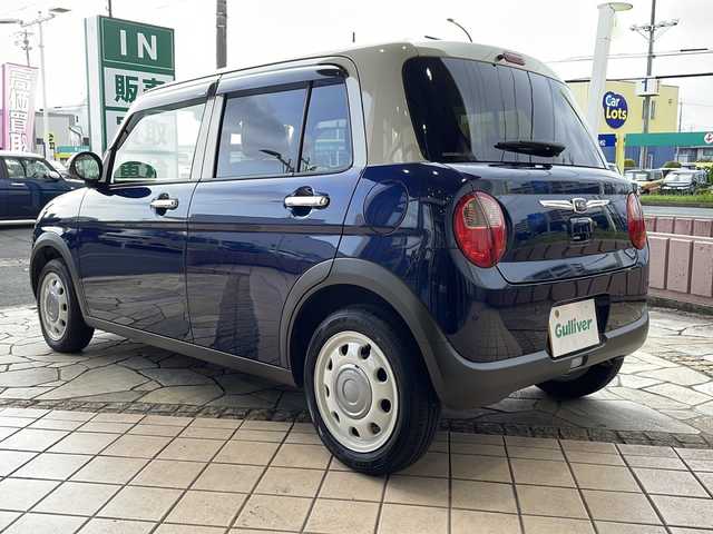 スズキ ラパン ＬＣ X 静岡県 2023(令5)年 0.7万km ノクターンブルーパールメタリック/ソフトベージュ 2トーン 純正ディスプレイオーディオ/・FM/・AM/・Bluetooth/・USB/・スマートフォン連携/主要装備/・バックカメラ/・ハーフレザーシート/・ＬＥＤヘッドライト/・シートヒーター/・デュアルカメラブレーキサポート/・スマートキー/・コーナーセンサー/・横滑り防止装置　/・アイドリングストップ/・レーンキープアシスト/・純正フロアマット