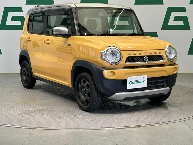 スズキ ハスラー F リミテッド Ⅱ 鹿児島県 2018(平30)年 5.4万km アクティブイエロー/スチールシルバー2トーン 禁煙車/社外SDナビ/スズキセーフティセンス/バックカメラ/前席シートヒーター/電格ミラー/ステアリングリモコン/オートライト/純正ラバーマット/アイドリングストップ/LEDヘッドライト