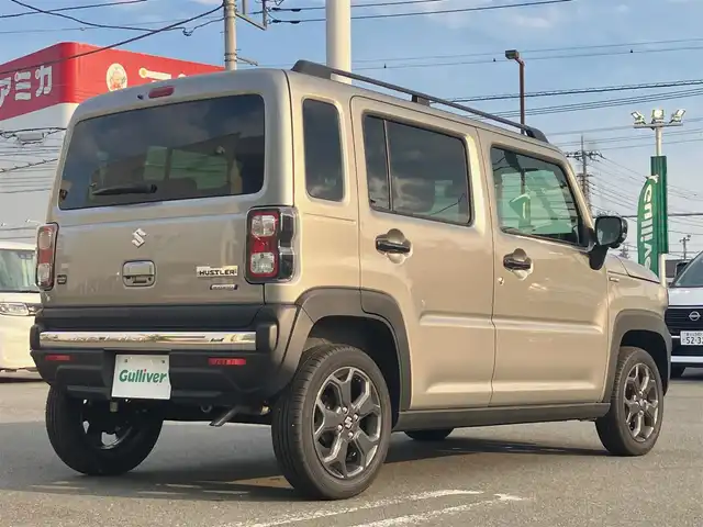 スズキ ハスラー タフワイルド 静岡県 2024(令6)年 0.1万km スチールシルバーM エンジンスタートボタン/パワーステアリング/パワーウィンドウ/アイドリングストップ/スマートキー/スペアキー１本/オートエアコン/クルーズコントロール/USB入力端子/純正９インチナビ（CD/BT/フルセグ）/D席N席シートヒーター/ルーフレール/純正アルミホイール/ABS/横滑り防止装置/コーナーセンサー/レーンキープアシスト/オートライト/オートマチックハイビーム/LEDヘッドライト/W+サイドエアバック/衝突軽減システム