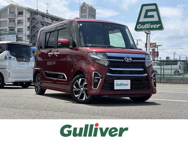 ダイハツ タント カスタム X スタイルセレクション 大分県 2021(令3)年 2.9万km ファイアークォーツレッドM ・社外ナビ(CD.DVD.BT.SD)/・バックカメラ/・フルセグテレビ/・両側パワースライドドア/・スマートアシスト/・コーナーセンサー/・スーパーロングスライド/・シートヒーター/・ドライブレコーダー/・オートハイビーム/・スマートキー/・プッシュスタート