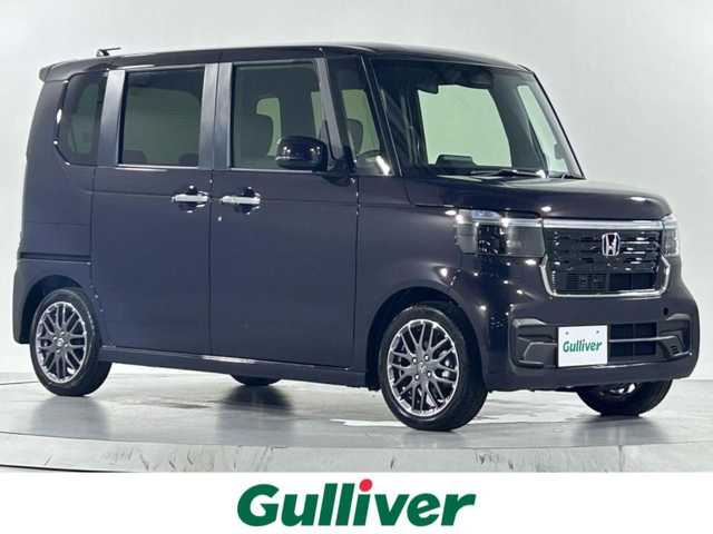 ホンダ Ｎ ＢＯＸ カスタム ターボ 佐賀県 2025(令7)年 0.1万km未満 トワイライトミストブラックパール 登録未使用者/衝突被害軽減システム/両側パワースライドドア/追従型クルーズコントロール/シートヒーター/車線逸脱抑制機能/パドルシフト/純正LEDヘッドライト/オートマチックハイビーム/オートライト/コーナーセンサー/ハーフレザーシート/純正アルミホイール/スペアキー