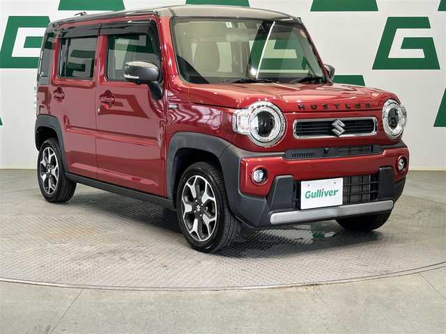 スズキ ハスラー HYBRID X ターボ 鹿児島県 2020(令2)年 4.1万km フェニックスレッドパール/ガンメタリック2トーンルーフ スズキセーフティサポート/全方位モニター/バックカメラ/マイルドハイブリッド/アイドリングストップ/純正メモリナビ/（CD/DVD/フルセグ/Bluetooth/スマホ連携/SD）/社外前方ドライブレコーダー【DRV518S】/革巻きステアリング/ステアリングリモコン/パドルシフト/前席シートヒーター/電動格納ドアミラー/純正LEDヘッドライト/フロントフォグランプ/オートライト/純正フロアマット/純正15インチアルミ