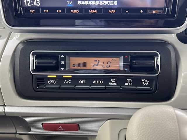 スズキ スペーシア HYBRID X 岐阜県 2019(令1)年 6.7万km オフブルーメタリック/ホワイト2トーン Panasonicナビ/（CD/DVD/TV/Bluetooth）/全周囲カメラ/運転席シートヒーター/両側パワースライド/衝突軽減ブレーキ/アイドリングストップ/横滑り防止システム/レーンキープアシスト/ドライブレコーダー/プッシュスタート/スマートキー/スペアキー