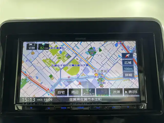 スズキ スペーシア カスタム HYBRID XS 佐賀県 2019(平31)年 5.4万km ピュアホワイトP 社外7インチナビ/フルセグTV/Bluetooth/CD/DVD/両側パワースライドドア/運転席シートヒーター/後席サンシェード/後席サーキュレーター/衝突被害軽減システム/パーキングソナー/横滑り防止装置/アイドリングストップ/オートライト/オートマチックハイビーム/LEDヘッドライト/フォグランプ/純正フロアマット/純正15インチアルミホイール/スペアキー（1本）/保証書/取扱説明書