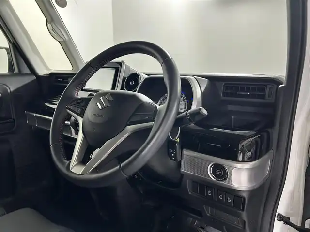スズキ スペーシア カスタム HYBRID XS 佐賀県 2019(平31)年 5.4万km ピュアホワイトP 社外7インチナビ/フルセグTV/Bluetooth/CD/DVD/両側パワースライドドア/運転席シートヒーター/後席サンシェード/後席サーキュレーター/衝突被害軽減システム/パーキングソナー/横滑り防止装置/アイドリングストップ/オートライト/オートマチックハイビーム/LEDヘッドライト/フォグランプ/純正フロアマット/純正15インチアルミホイール/スペアキー（1本）/保証書/取扱説明書