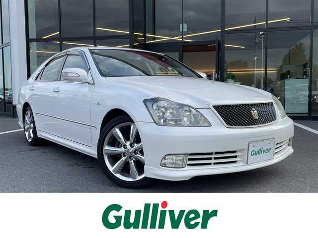 トヨタ クラウン アスリート プレミアム 50th ED 栃木県 2005(平17)年 14.9万km ホワイトパールクリスタルシャイン 禁煙車/ビルドインETC/バックカメラ/シートカバー/前席パワーシート/純正ナビ/MD/CD/オートライト/フォグランプ/スマートキー/スペアキー/純正アルミホイールR１８/ABS