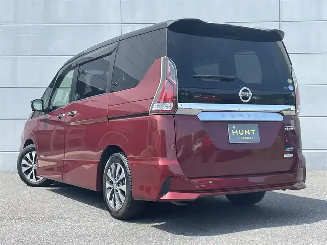 日産 セレナ ハイウェイスター 千葉県 2017(平29)年 6.2万km マルーンレッド 2トーン 衝突軽減ブレーキ/全方位カメラ/後席モニター/両側パワースライドドア/純正９インチＳＤナビ/フルセグＴＶ/ＥＴＣ/純正１６インチＡＷ/コーナーセンサー/ＬＥＤヘッドライト/オートライト