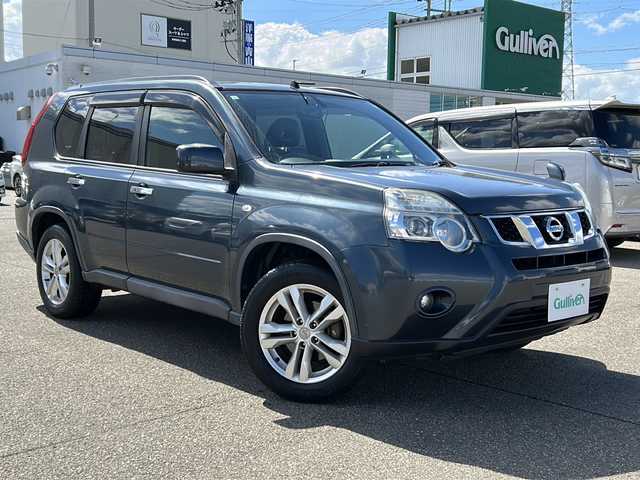 日産 エクストレイル 20X 秋田県 2013(平25)年 9.7万km スチールブルー 社外SDナビ/社外フルセグTV/前後ドライブレコーダー/純正17インチAW/取説/スペアキー/４WD/ETC
