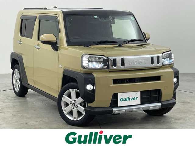 ダイハツ タフト G ターボ クロムベンチャー 福岡県 2021(令3)年 3.7万km サンドベージュメタリック ガラスルーフ　/社外ナビ（ＢＴ，フルセグＴＶ）　/バックカメラ　/ＥＴＣ　/前後ドラレコ　/ＡＣＣ　/コーナーセンサー　/スマートアシスト　/衝突被害軽減ブレーキ　/レーンキープ　/アイドリングストップ　/シートヒーター