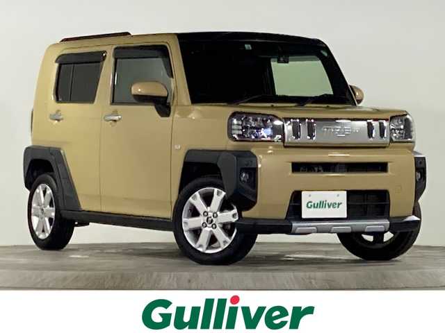 ダイハツ タフト G ターボ クロムベンチャー 広島県 2021(令3)年 3.7万km サンドベージュメタリック ガラスルーフ/衝突軽減ブレーキ/・レーンキープ/・レーダークルーズコントロール/社外ナビ（ＢＴ，フルセグＴＶ）　/バックカメラ　/ＥＴＣ　/前後ドラレコ　/コーナーセンサー　/アイドリングストップ　/前席シートヒーター/電動パーキングブレーキ/LEDヘッドライト/オートライト/スマートキー/プッシュスタート