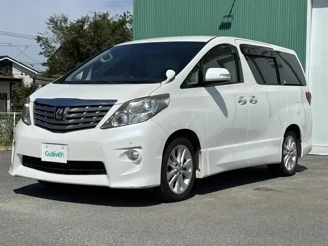 トヨタ アルファード 240S 福岡県 2011(平23)年 6.8万km ホワイトパールクリスタルシャイン プッシュスタートボタン/スマートキー/HDDナビ/Bluetoothオーディオ/ETC/フルセグTV/バックカメラ/前後コーナーセンサー/純正アルミホイール/純正フロアマット/LEDヘッドライト