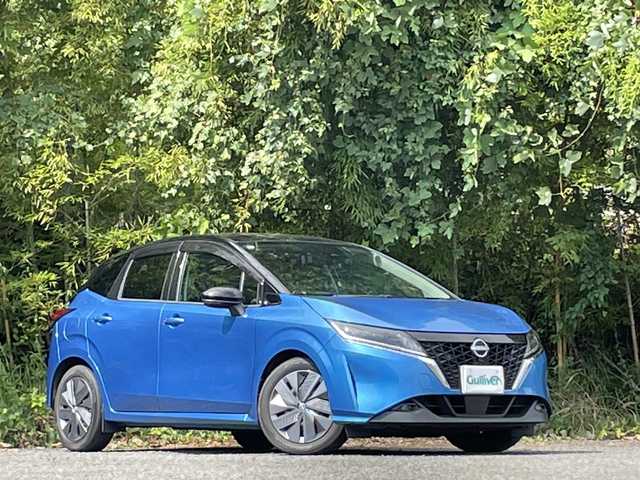 日産 ノート X 大分県 2021(令3)年 5.1万km ビビットブルー / スーパーブラック 2トーン プロパイロット/純正コネクトナビ/アラウンドビューモニター/スマートルームミラー/フルセグ/Bluetooth/USB/アダプティブクルーズコントロール/純正LEDヘッドライト/オートライトコントロール/おくだけ充電/前後ドライブレコーダー/ビルトインETC/スマートキー/プッシュスタート/前後クリアランスソナー/エマージェンシーブレーキ