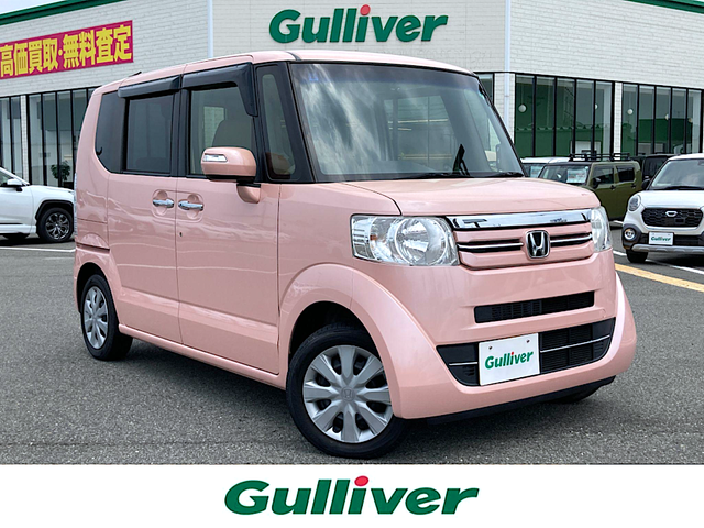 ホンダ Ｎ ＢＯＸ G Lパッケージ 鳥取県 2015(平27)年 5.7万km プレミアムピンクP 純正ディスプレイオーディオ/ワンセグ/CD/USB/バックカメラ・ETC/前後ドライブレコーダー/片側パワースライドドア/横滑り防止装置/アイドリングストップ/ステアリングスイッチ/チップアップシート/プッシュエンジンスタート/ウィンカーミラー/スマートキー/純正フロアマット/ドアバイザー