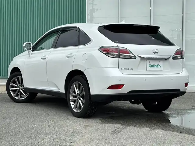 レクサス ＲＸ 270 福岡県 2013(平25)年 7.3万km ホワイトパールクリスタルシャイン ワンオーナー/純正ナビ（BLUETOOTH/フルセグ/AUX/DISC）/Bカメラ/サイドカメラ/電動リアゲート/クルーズコントロール/LEDヘッドライト/オートライト/DN席パワーシート/チルトステアリング/純正19インチAW/USB入力端子/ルームミラー型ドライブレコーダー/横滑り防止装置/コーナーセンサー/盗難防止装置/スマートキー/ETC/保証書/取扱説明書