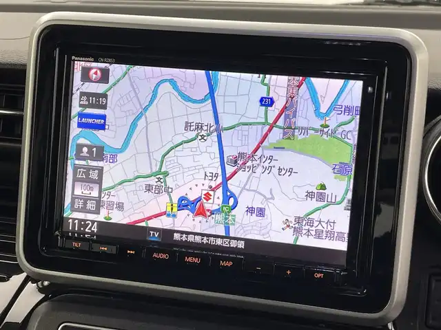 スズキ スペーシア カスタム HYBRID XS ターボ 熊本県 2020(令2)年 5万km ピュアホワイトP ワンオーナー/禁煙車　/純正8インチナビCN-RZ853（ＣＤ・ＤＶＤ・フルセグ・ＢＴ・ＳＤ・ｉｐｏｄ）/全周囲カメラ　/ビルトインＥＴＣ　/両側パワースライドドア　/運転席シートヒーター　/後ろのみコーナーセンサー　/スズキセーフティサポー/・デュアルセンサーブレーキサポート/・先行車発進お知らせ機能/・標識認識システム/・ヘッドアップディスプレイ/・誤発進抑制機能/・後方誤発進抑制機能/・アダプティブハイビームアシスト/・クルーズコントロール/・車線逸脱抑制機能/・車線維持支援/横滑り防止/アイドリングストップ/純正フロアマット/純正15インチAW/オートライト/LEDヘッドライト/フォグライト/スマートキー/プッシュスタート/スペアキー1本/保証書/取扱説明書