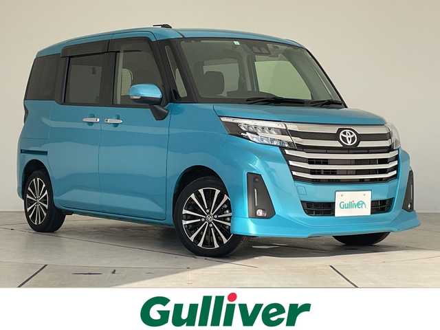 トヨタ ルーミー カスタムG－T 愛知県 2021(令3)年 2万km ターコイズブルーマイカメタリック 純正ナビ/両側パワースライドドア/レーダークルーズコントロール/バックカメラ/コーナーセンサー/純正アルミホイール/LEDヘッドライト/レーンキープアシスト/ドライブレコーダー/衝突軽減システム/ETC/フルセグ/CD DVD/Bluetooth/ステアリングスイッチ/スマートキー/プッシュスタート