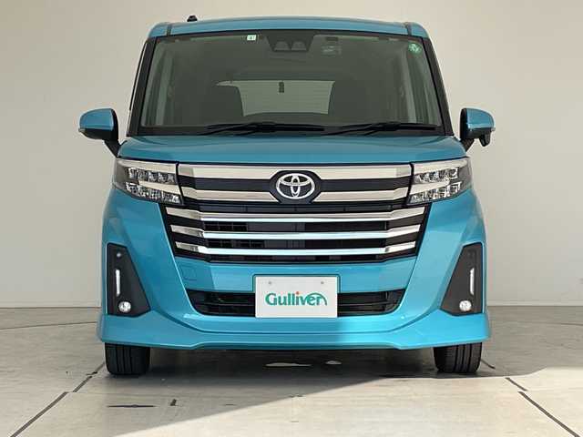 トヨタ ルーミー カスタムG－T 愛知県 2021(令3)年 2万km ターコイズブルーマイカメタリック 純正ナビ/両側パワースライドドア/レーダークルーズコントロール/バックカメラ/コーナーセンサー/純正アルミホイール/LEDヘッドライト/レーンキープアシスト/ドライブレコーダー/衝突軽減システム/ETC/フルセグ/CD DVD/Bluetooth/ステアリングスイッチ/スマートキー/プッシュスタート