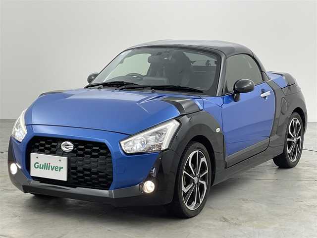 ダイハツ コペン エクスプレイ 福岡県 2015(平27)年 3.5万km クリアブルークリスタルメタリック 社外ナビ（ＢＴ，フルセグＴＶ）　/バックカメラ　/ＥＴＣ　/前後ドライブレコーダー　/横滑り防止装置　/アイドリングストップ　/プッシュスタート　/電動格納式ドアミラー　/シートヒーター　/純正１６インチＡＷ　/ＬＥＤ